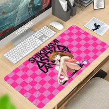 Tapete de rato 900x400mm evangelion bonito menina almofada mouse notbook computador padmouse popular gaming mousepad gamer teclado mouse esteiras