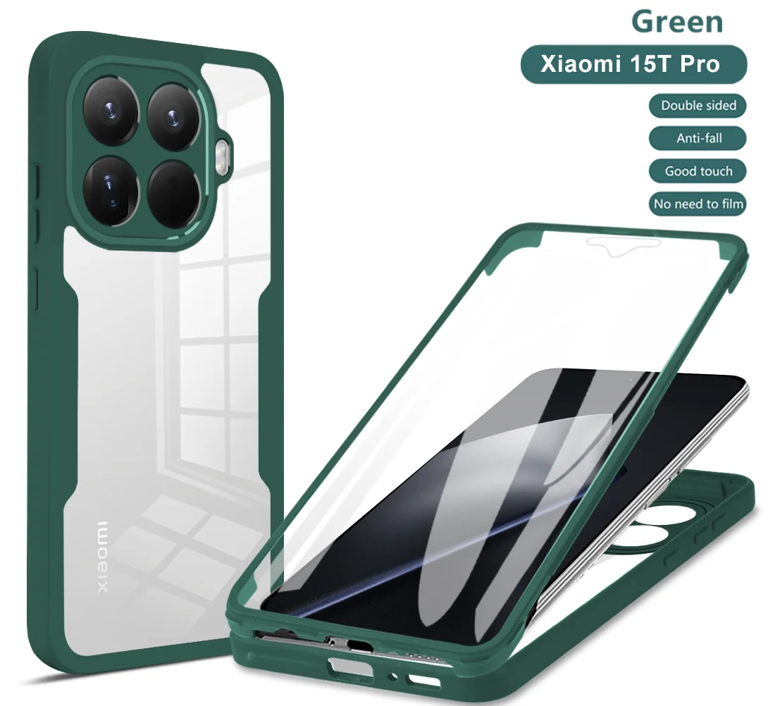 Xiaomi 15T Pro 5G Full Protection 360° Double-Sided Case with Screen Protector Cover