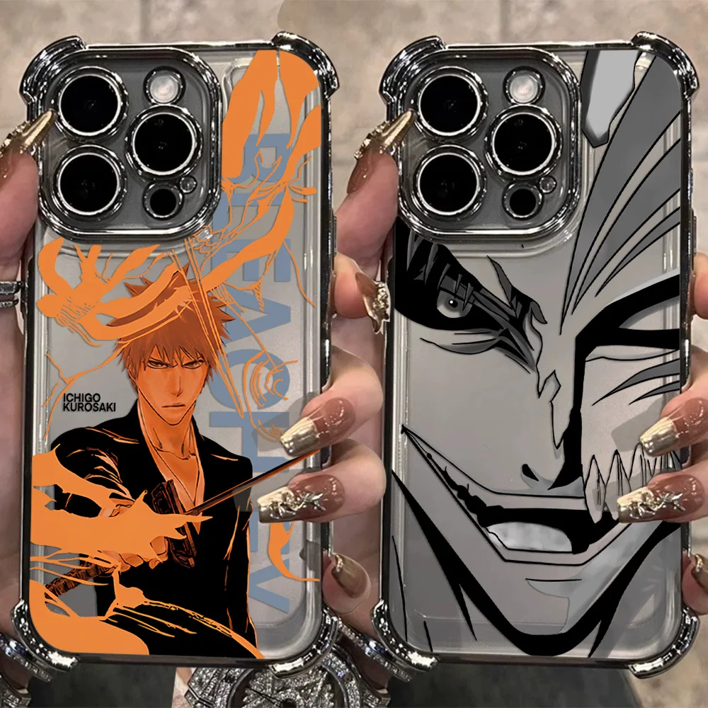 Sleek Anti-Fall Anime-Inspired Plating Phone Case