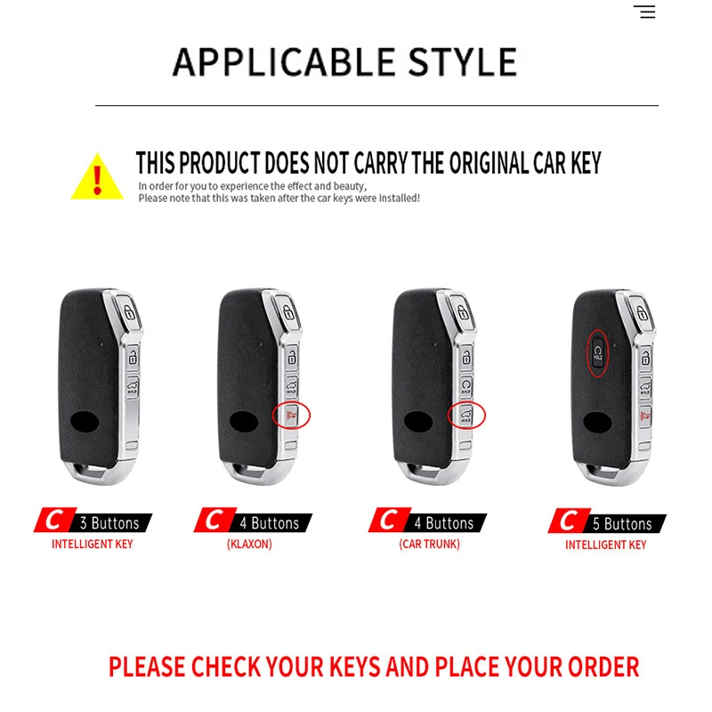 아연 합금 자동차 키 케이스 쉘 Fob Kia Sportage 2023 Kia Ray Sorento Soul Telluride Cerato 2020 K5 K8 자동차 인테리어 액세서리