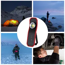 

Portable Hanging Hook Flashlight USB Rechargeable LED Work Light Torch Camping Car Repairing Workshop Emergency Lighting New