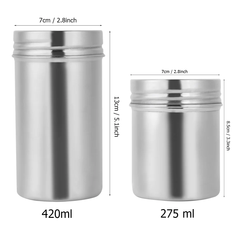 Stainless Steel Sealed Storage Jar Portable Airtight Food Storage Container Canister For Coffee Beans Flour Cereal Suga 6