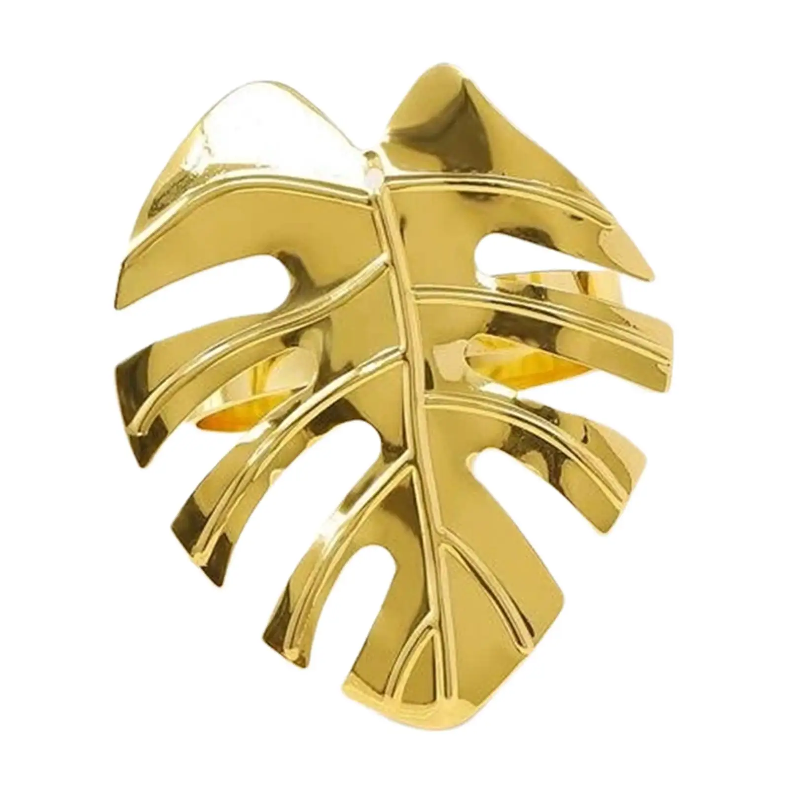 

6x Leaf Napkin Rings Iron Dinner Table Decoration Napkin Rings Holders Napkin Buckle for Wedding Thanksgiving Hotel Event Home
