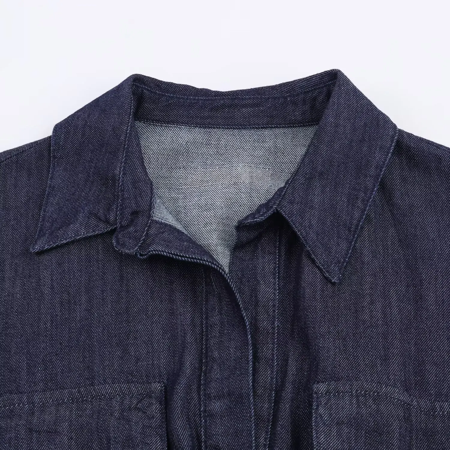 Women's Denim Dress Solid Long Sleeve Shirt Dress Female A-Pendulum Dress With Belt Decoration Casual Fashion Four Seasons Dress