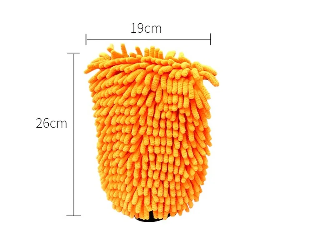 Waterproof Car Wash Microfiber Chenille Gloves Thick Car Cleaning Mitt Wax Detailing Brush Auto Care Double-faced Glove Car Care turtle wax ice