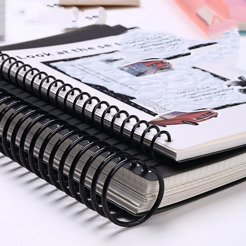 18-40mm Large Capacity A4 30 Hole Spiral Binding Coil Single Wire Book Ring Strip DIY Notebook Office Accessories Plastic Binder