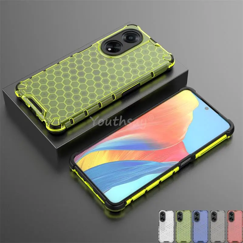 A Nido D'Ape Antiurto Per Oppo A98 Custodia Armor Oppo A98 Cover Traslucida Tpu Pc Cover Protettiva Per Telefono Oppo A98 5G Case