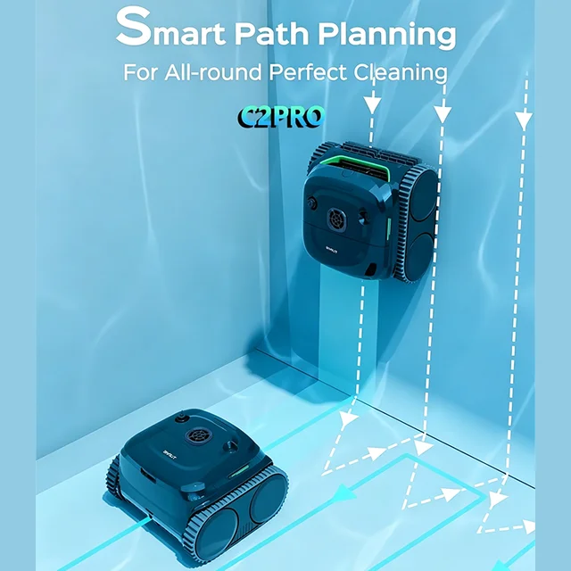 Robotic Pool Cleaners WYBOT C2PRO Pool Vacuum Robot with App Control Up to 180mins Dual-layer Filtration Scheduled Cleaning 1