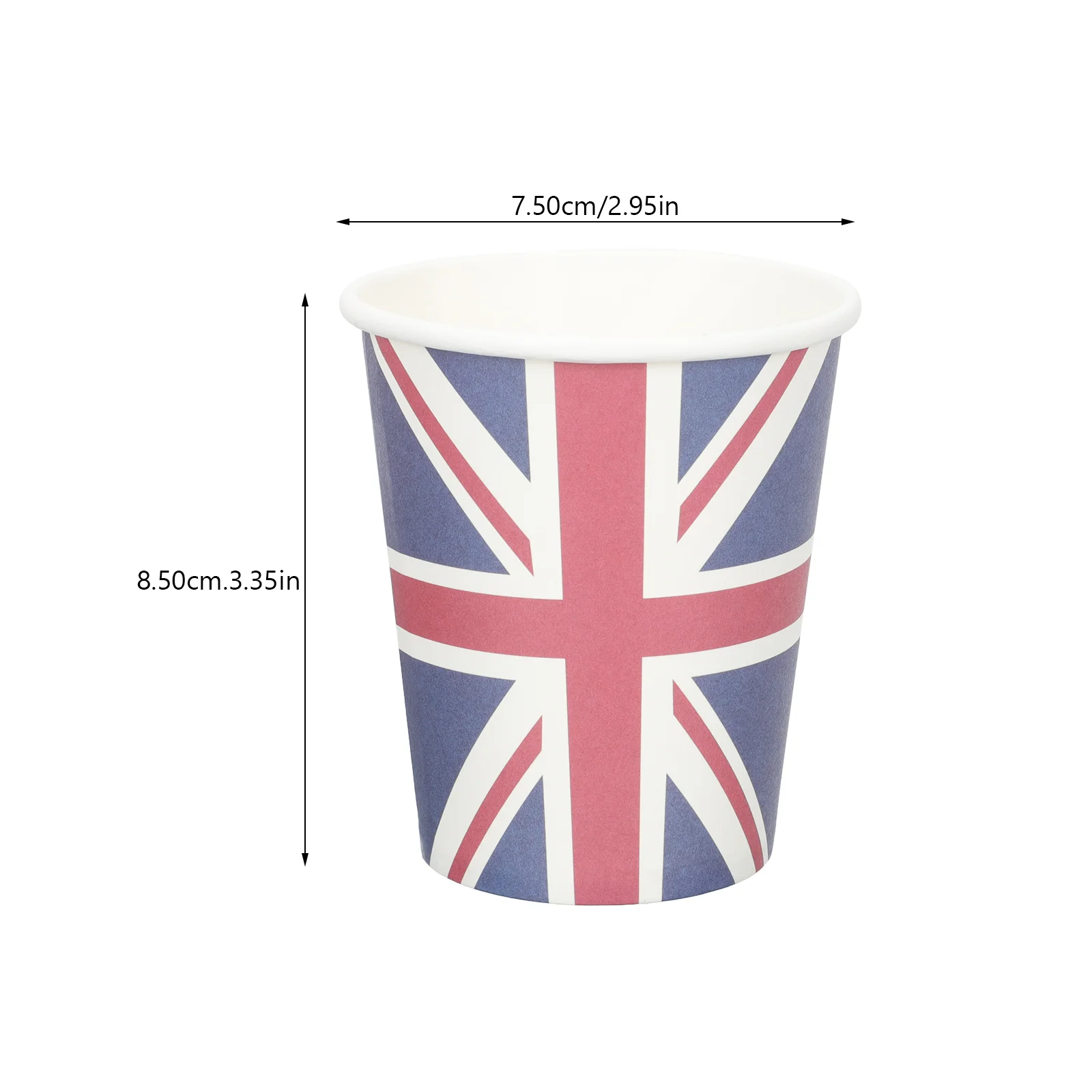16 Pcs British Flag Paper Cup Cups for Party Water Union Jack Decorative Coffee Mug Patterns Household