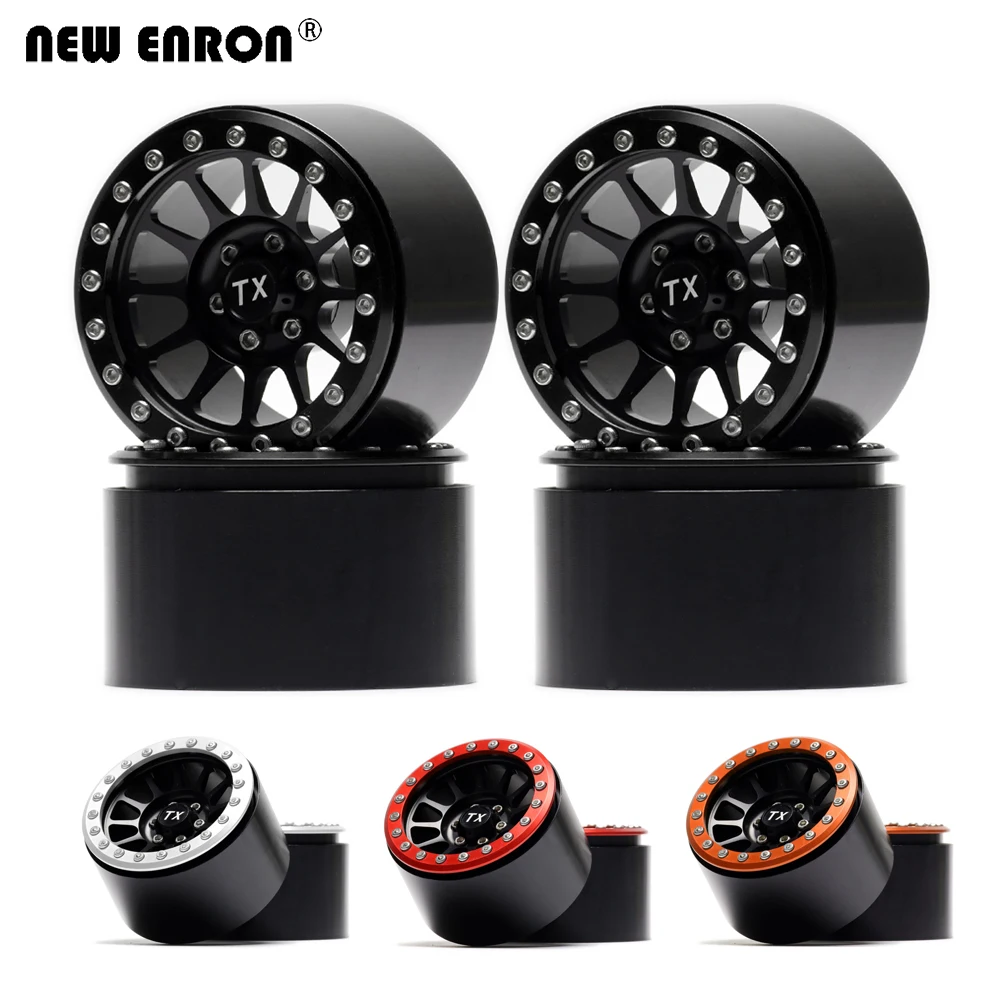 Metall-Beadlock-Räder Felgen mit 12 Speichen für RC 1/10 Crawler Auto Axial Traxxas 2,2 Zoll