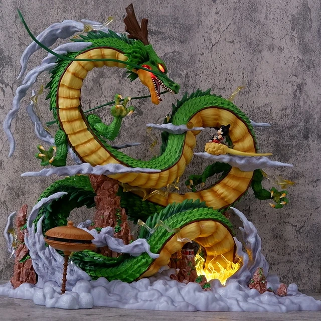 45cm Anime Dragon Ball Z Figure Son Goku Wish Dragon Shenron Action Figure  PVC Model Statue Collection Desktop Decoration Toys