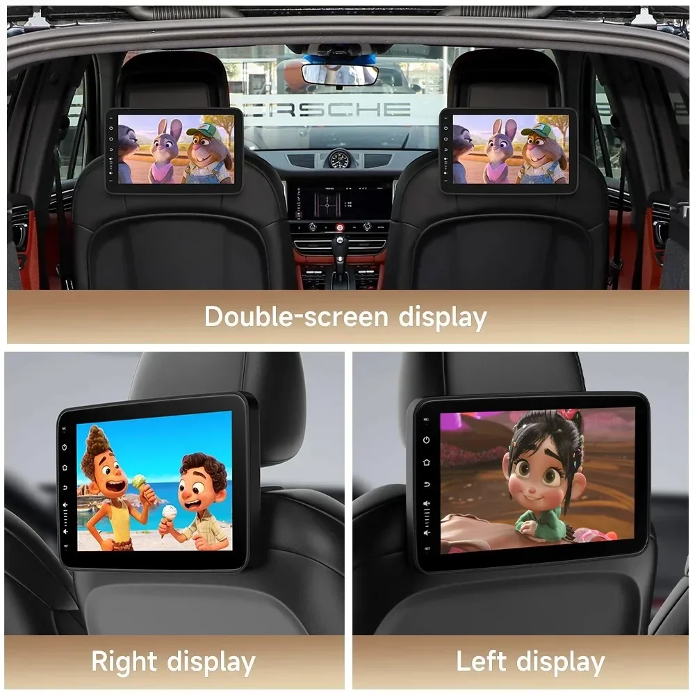 10.1'' podhlavník monitor bezdrátový Carplay Android 12 auto auto zadní Seat video hráč FM Bluetooth airplay vstupní plný dotek obrazovka