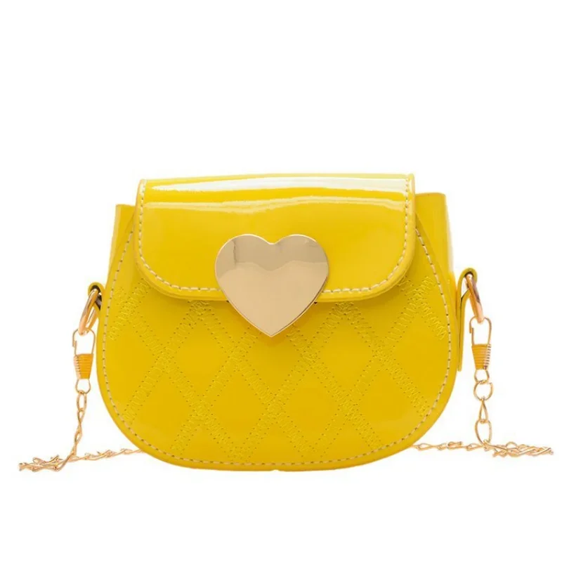 Lovely Patent Leather Chain Bag Crossbody Bags Cute Little Girls Mini Shoulder Bag ForFashion Coin Purse Small Kids Backpack 5
