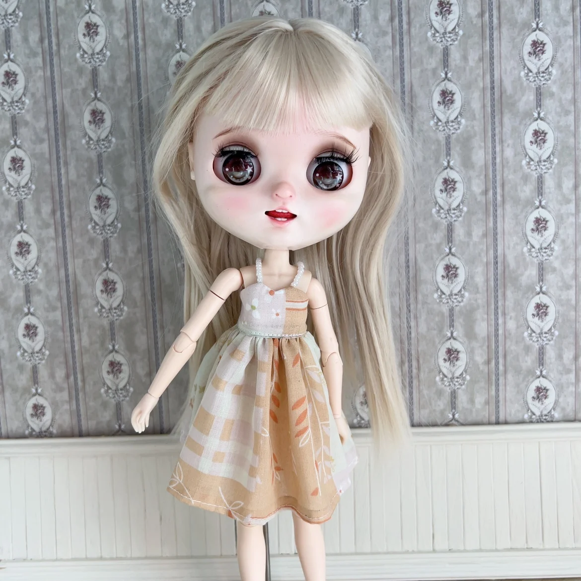 blythe dolls clothes casual dress multi-color handmade Dress for  Blythe doll 28-30 cm OB22 OB24 AZONE accessories 6