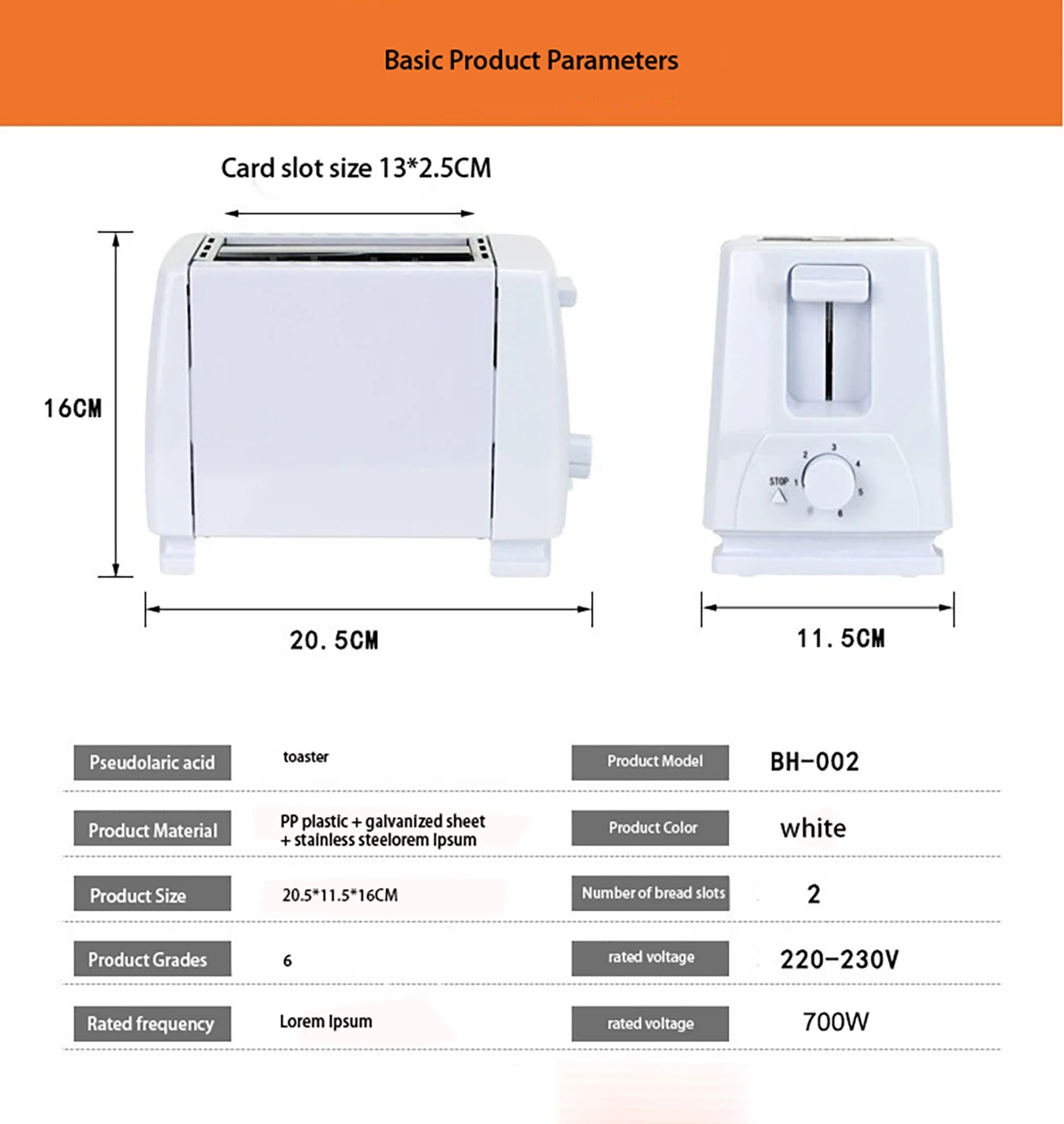 Automatic 2 Slices Toaster Removable Crumb Tray Electric Bread Baking Machine 6 Browning Options 600-700W Household Kitchen Supp 4