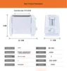 Automatic 2 Slices Toaster Removable Crumb Tray Electric Bread Baking Machine 6 Browning Options 600-700W Household Kitchen Supp 4