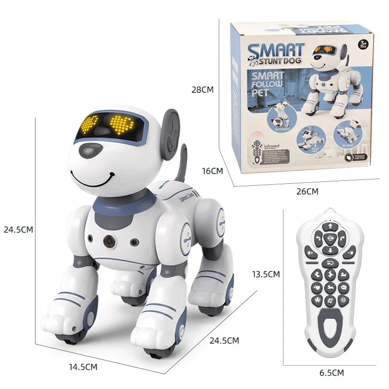 Electronic Pet Remote Control Robot Dog Voice Remote Control Toy Music Children's Remote Control Toy Birthday Gift Programmable 6