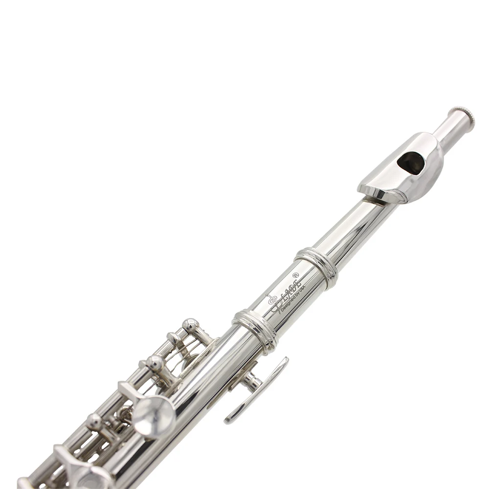 Piccolo Accessories C Key Flute Flute Instrument Wind Music Instrument SLADE Silvery Piccolo Flute C Key Half-size Silvery Flute Instrument Parts Cupronickel Piccolo Woodwind Instruments