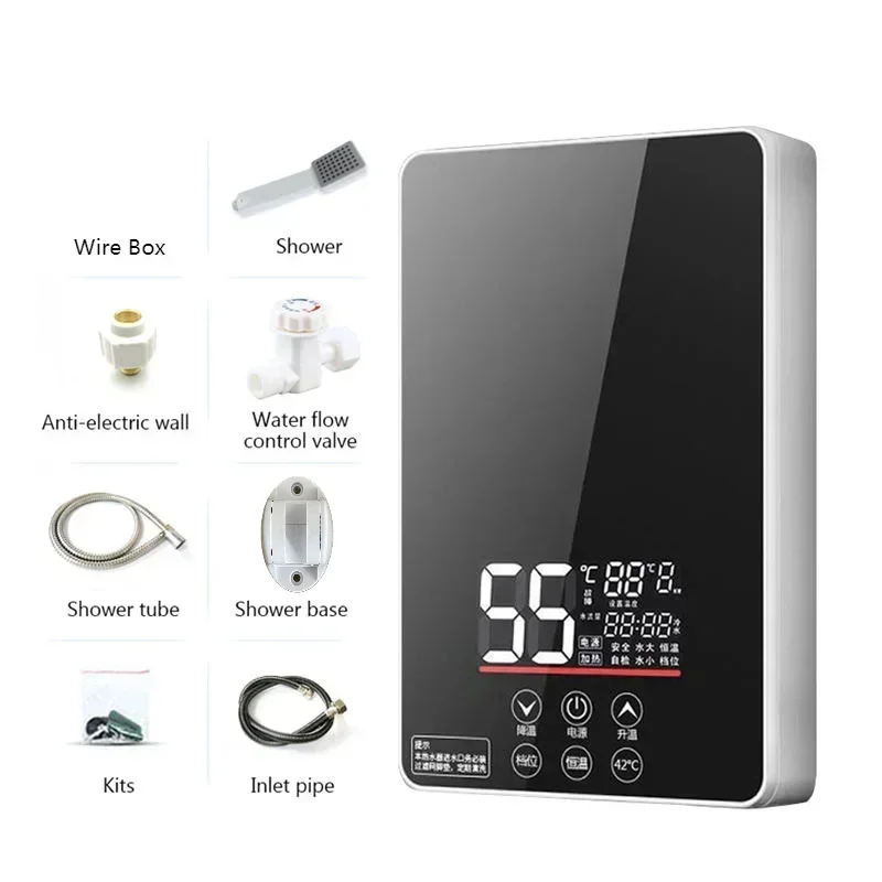 6050W 3.5L/min Electric Tankless Water Heater Instant Heating Constant Temperature Household Shower Machine Remote Control