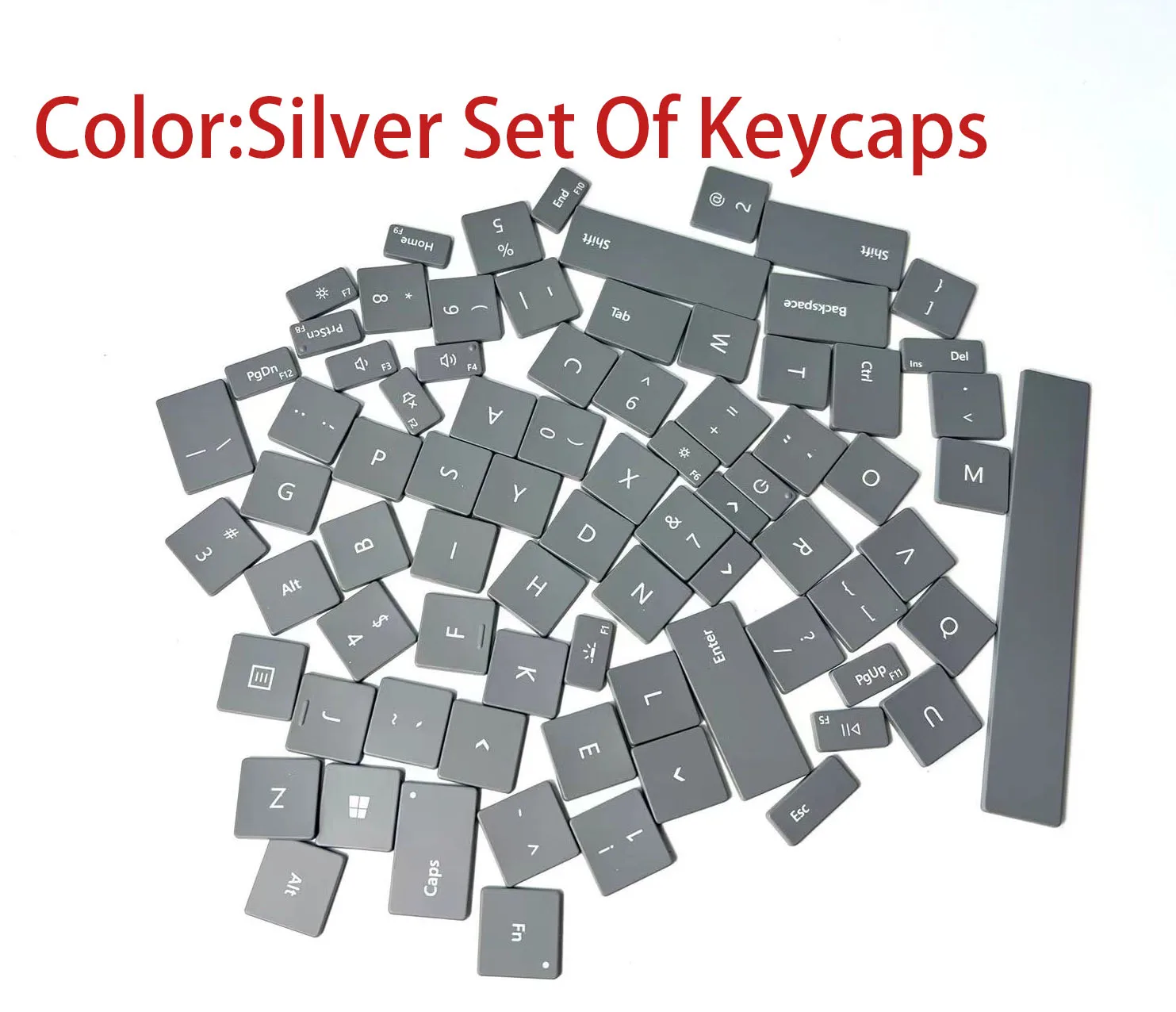 For Surface Laptop 3 4 Key Cap Keyboard Cap 1868 1867 1872 1873 1951 Set Of Keycaps Black Silver US keycap fidget toy