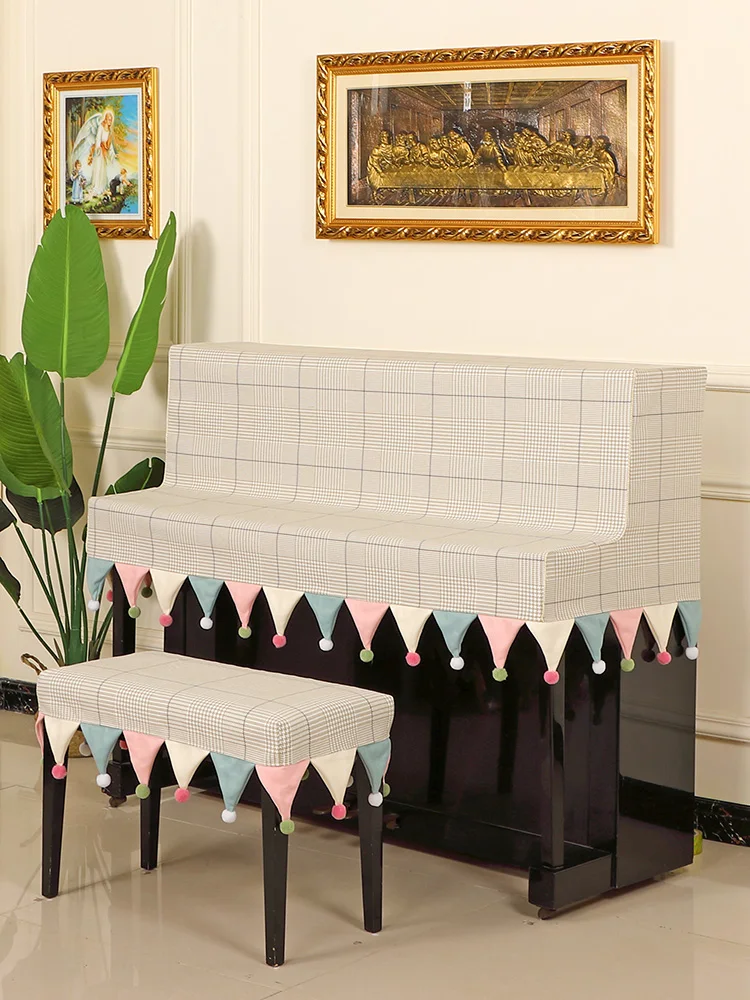 *Thickened Piano Dust Cover Gabe Stool Cover
