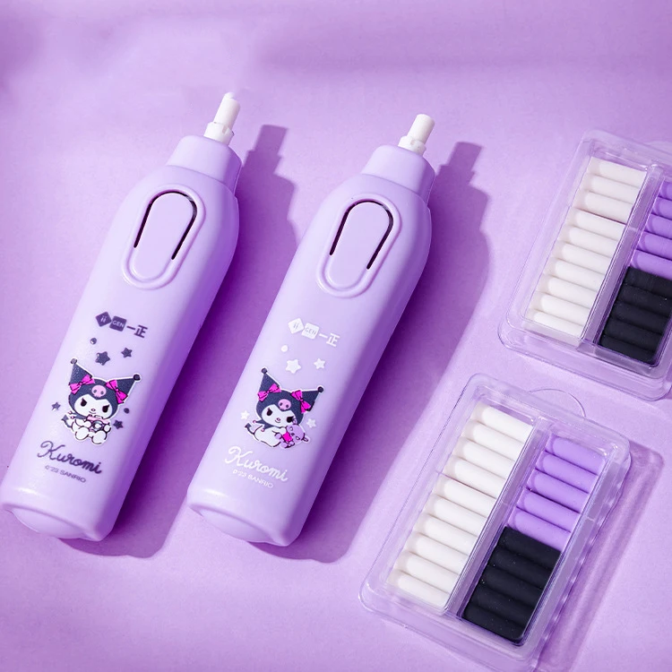 

1 компл. Sanrio серии Kuromi милый мультяшный Электрический ластик с легкой коррекцией Чистящая ошибка