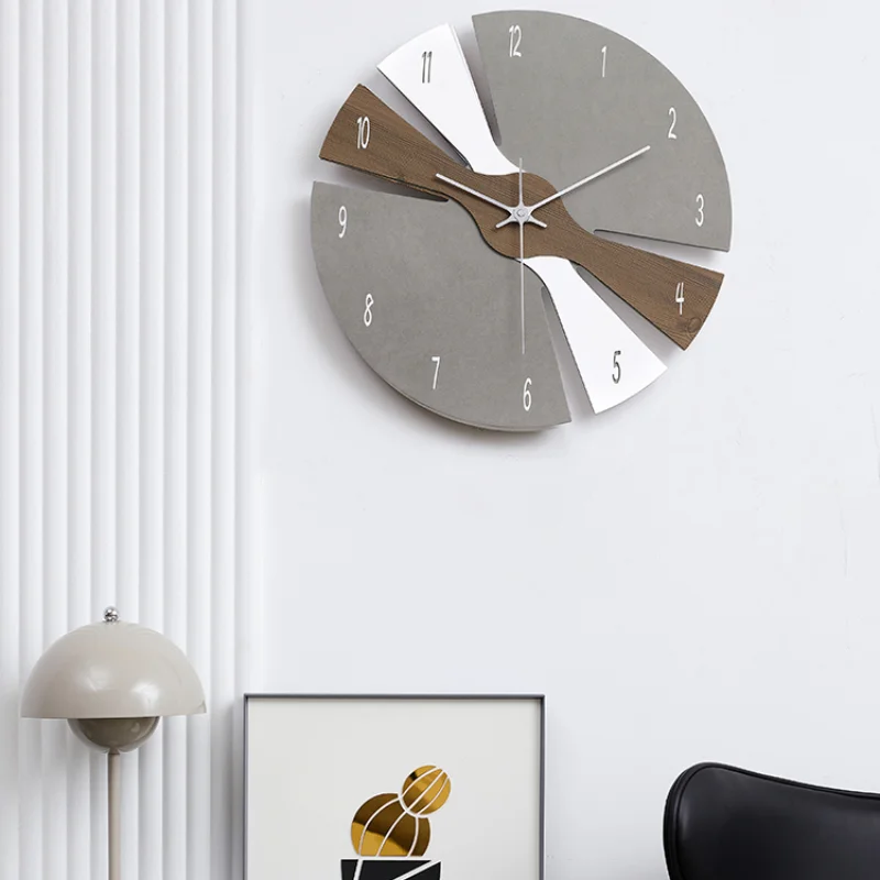 Nordic Light Luxury Clock Watch Wall Clock Living Room Home Art