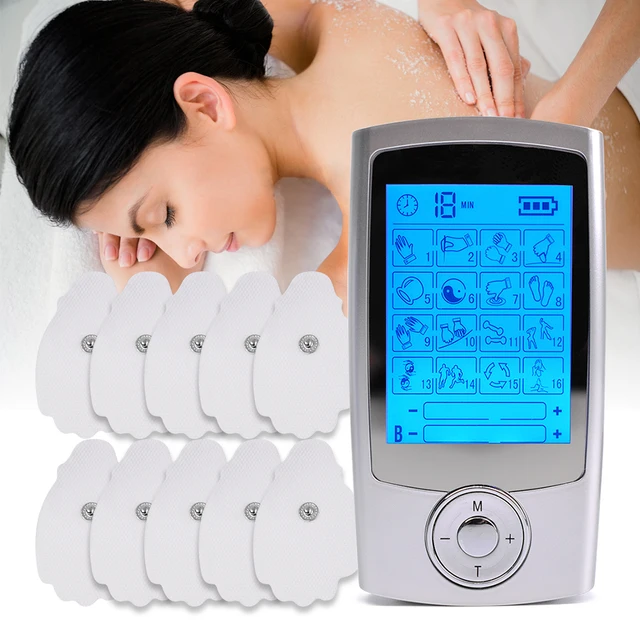 TENS Machine EMS Muscle Stimulator USB Charging for Pain Relief Treatment Using 16 Mode Dual Channel Electronic Pulse Massager 2