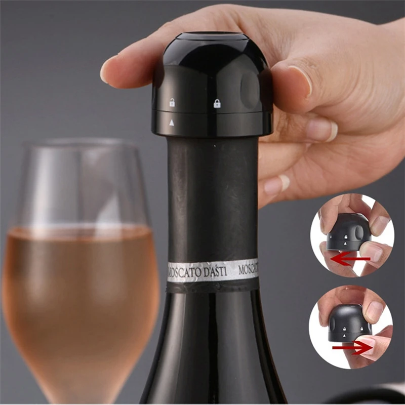 Red Wine Bottle Cap Stopper Vacuum Sealer Fresh Wine Keeper Champagne Cork Stopper Kitchen Bar Tools wine stopper wine stoppers wooden cork stopper