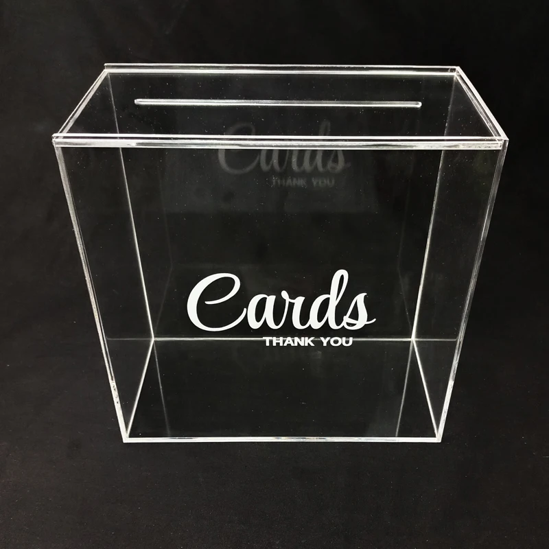 Wedding Cards Trading Card Storage Box Raffle Box Acrylic Clear Lock Box  Tip Jar For Money - AliExpress