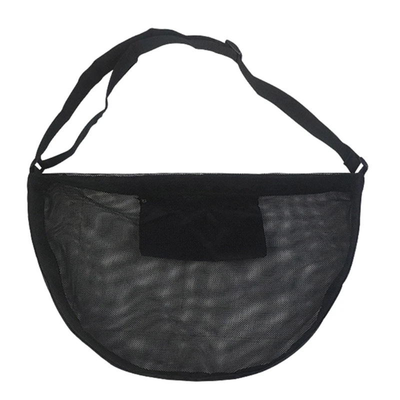 

Портативная спортивная сумка для мячей, нейлоновая сетчатая сумка с плечевым ремнем, сетчатая сумка для переноски одного мяча