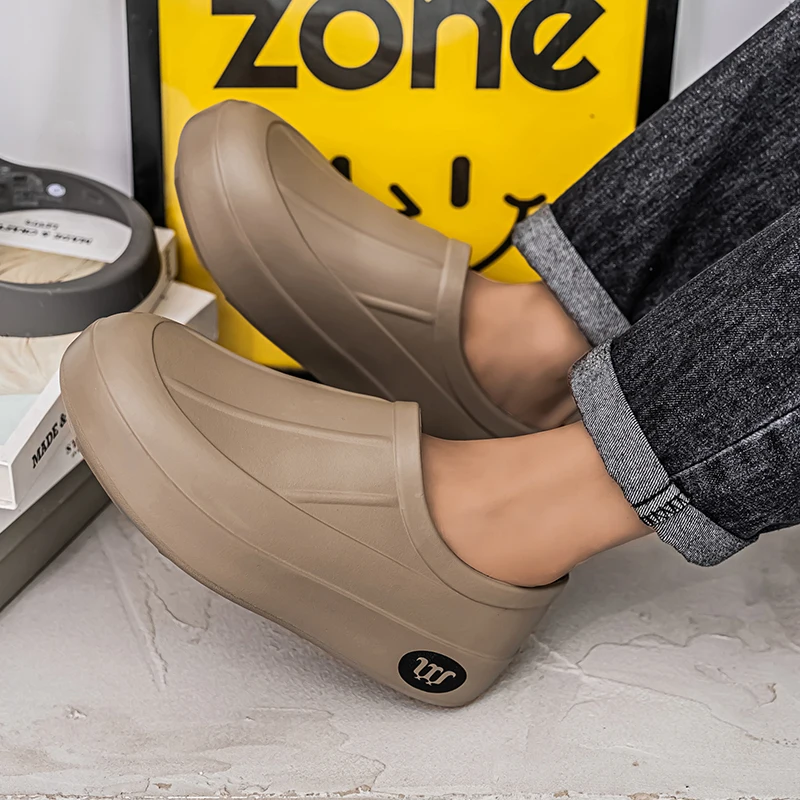 Men's Casual Slippers Are Easy To Clean Waterproof Oil Resistant Slip Resistant Summer Cool Comfortablefishing Kitchen Shoes