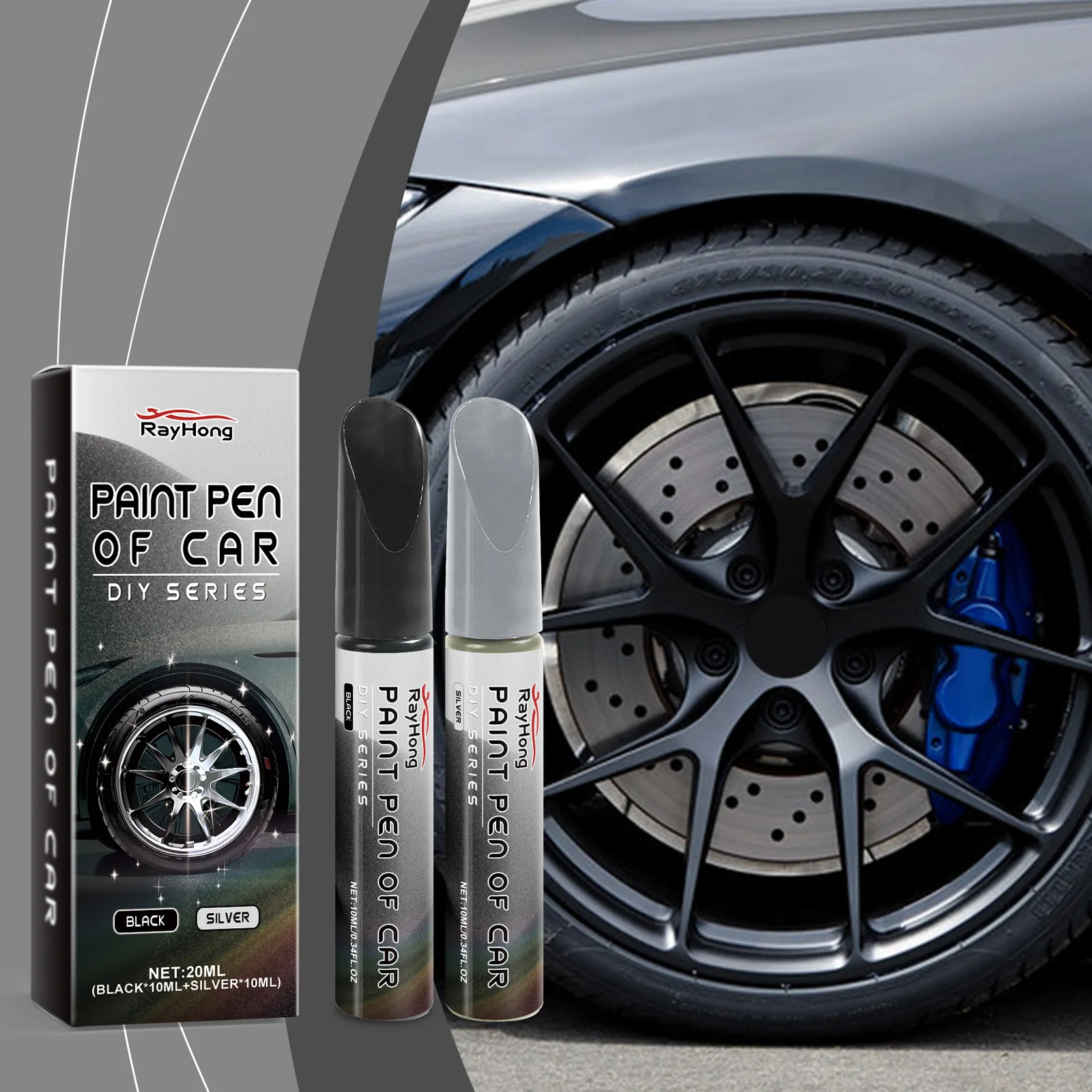 Car Wheel Hub Scratch Repair Pen Wheel Coating Agent Effectively Pprotect The Surface of Metal, Aluminum, and Steel Rims