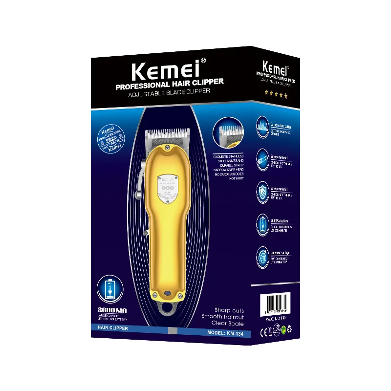 

KEMEI Hair Trimmer Barber Shop Shaver Rechargeable Cuter Cliper Man Adjustable Blade Razor Haircut Machine Clipper Trimer KM-13