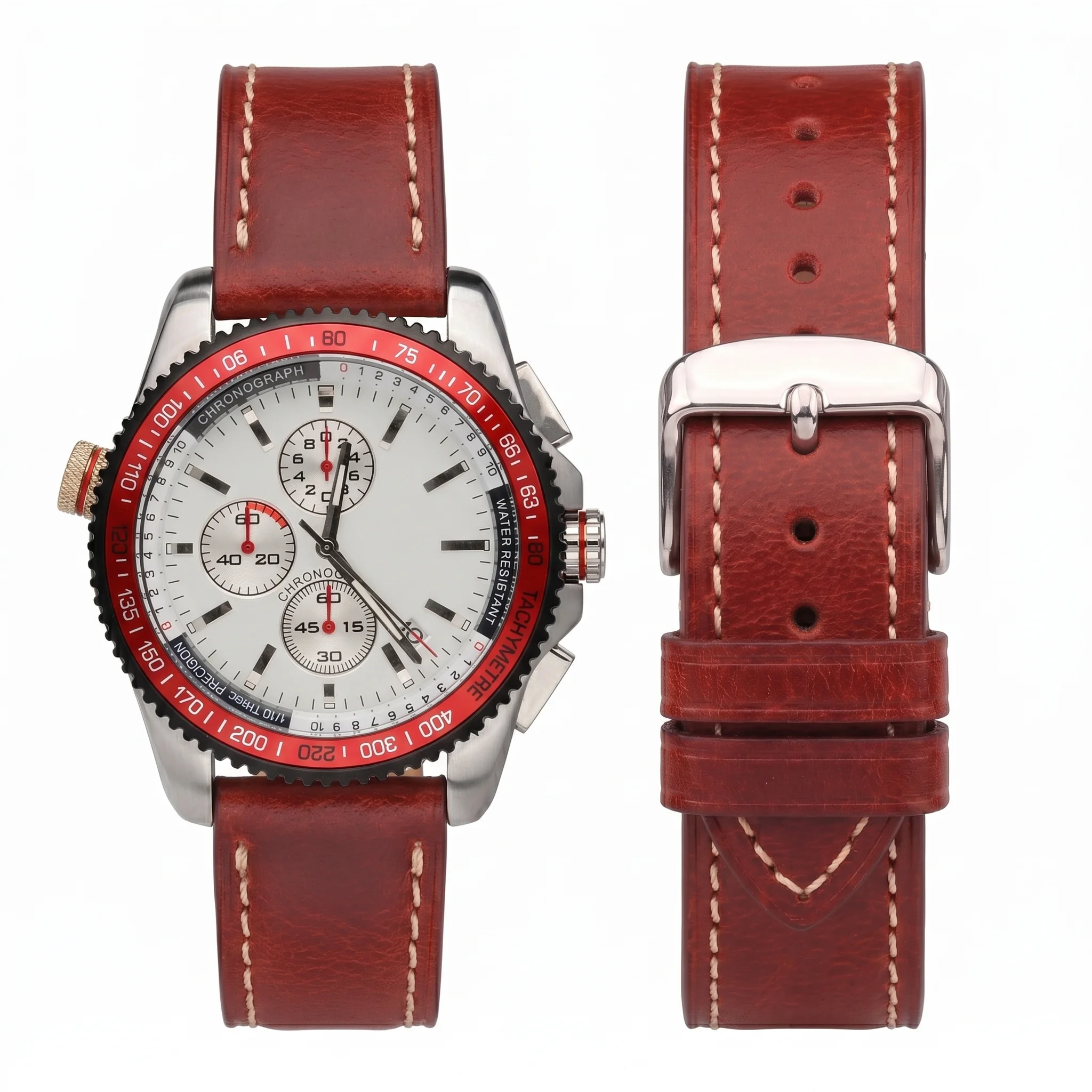 Elegant Vintage Oil Wax Leather Watch Strap - Soft Top Grain Leather Bracelet
