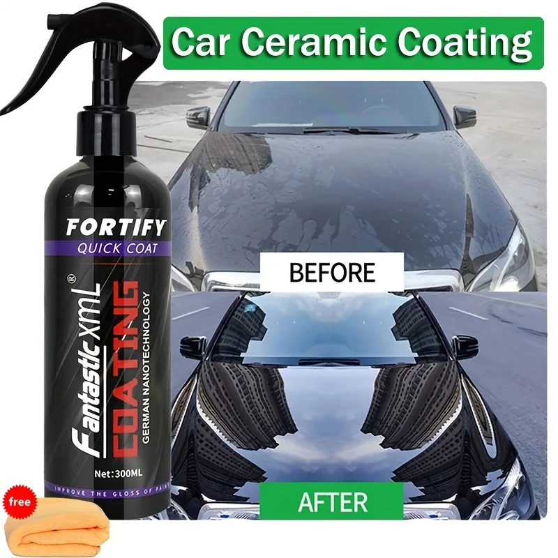 300ML Ceramic Car Coating Long-lasting Protection Waxes Sealants Quick Coat Hydrophobic Liquid Polymer Paint Care Spray