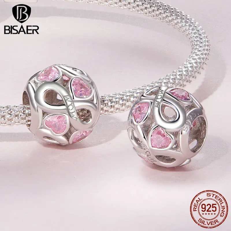 GNOCE Engravable Heart Charm Bead - 925 Sterling Silver, Fits Pandora Bracelets, Gift For Women - View #4