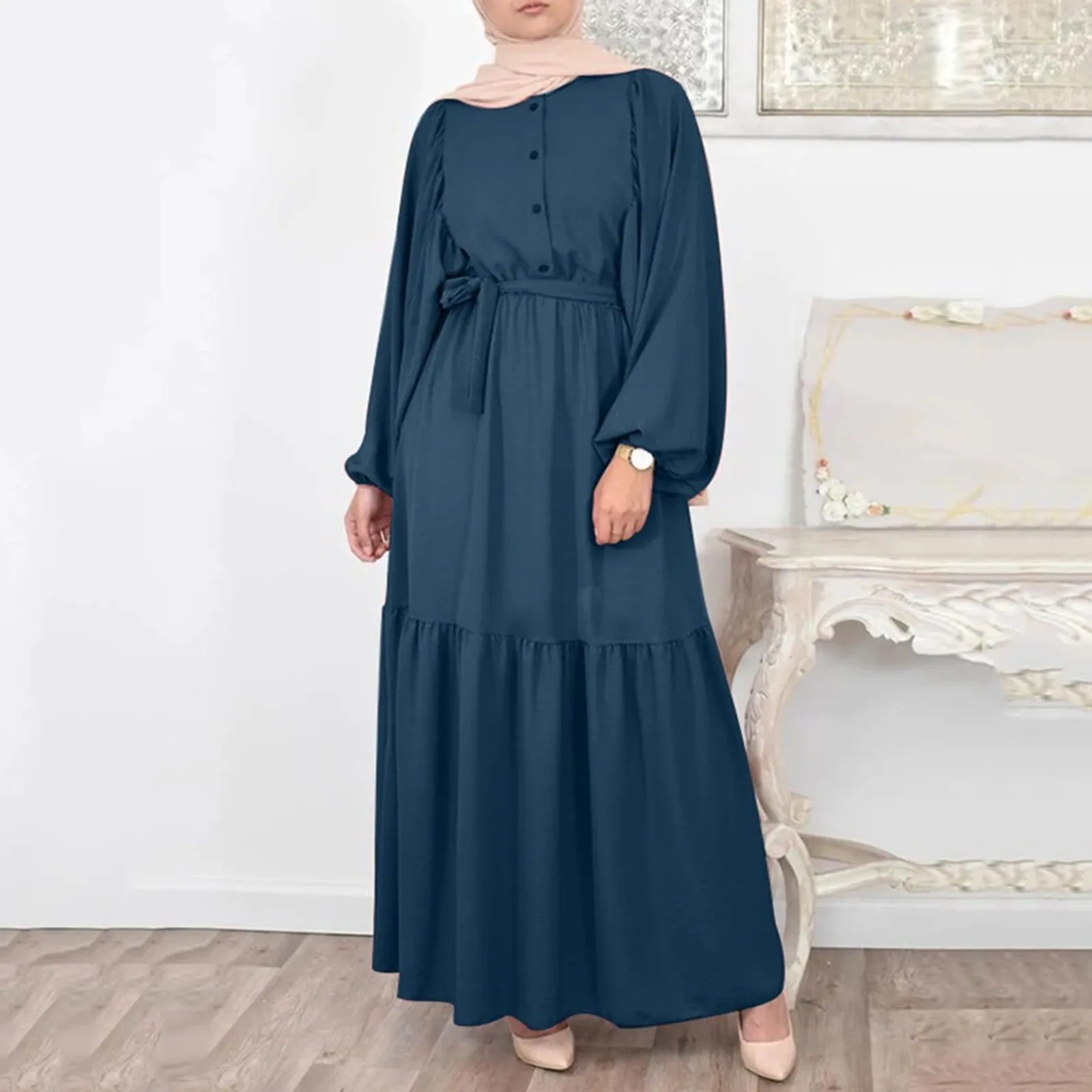Eid Women Muslim Abaya Dress Party Abayas Ramadan Dubai Turkey Islam Morocco Kaftan Robe Longue Musulmane Vestidos Largos 2024