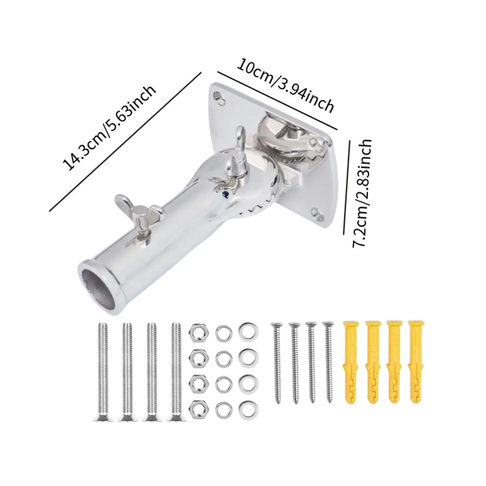 Flag Pole Holder Stainless Steel Solid Practical Multifunction Mount Flagpole Bracket for Truck Outside House SUV ATV Ships