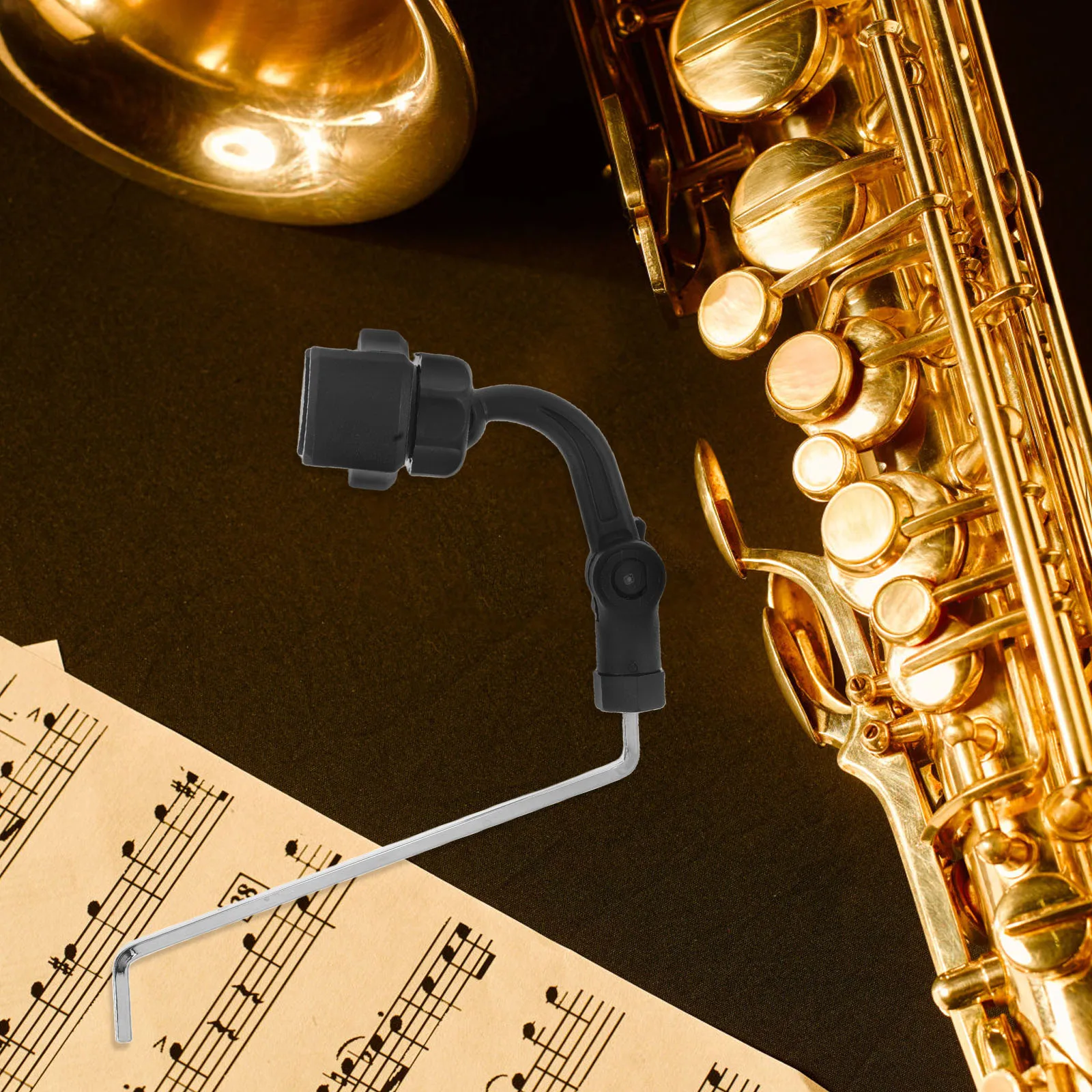Adjustable Angle Saxophone Phone Holder Durable Alto Sax Stand Music Lyre Clip Portable Clarinet Clamp Guitar Parts Accessories