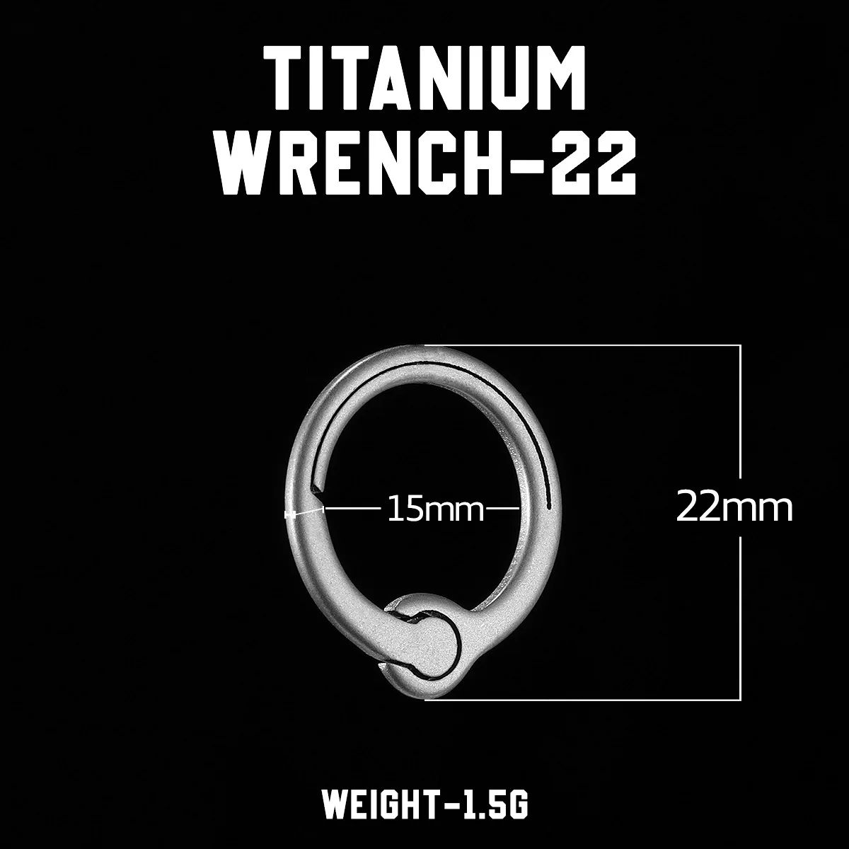 Black Titanium Quick Release Keychain - Ultra-Light EDC Gear