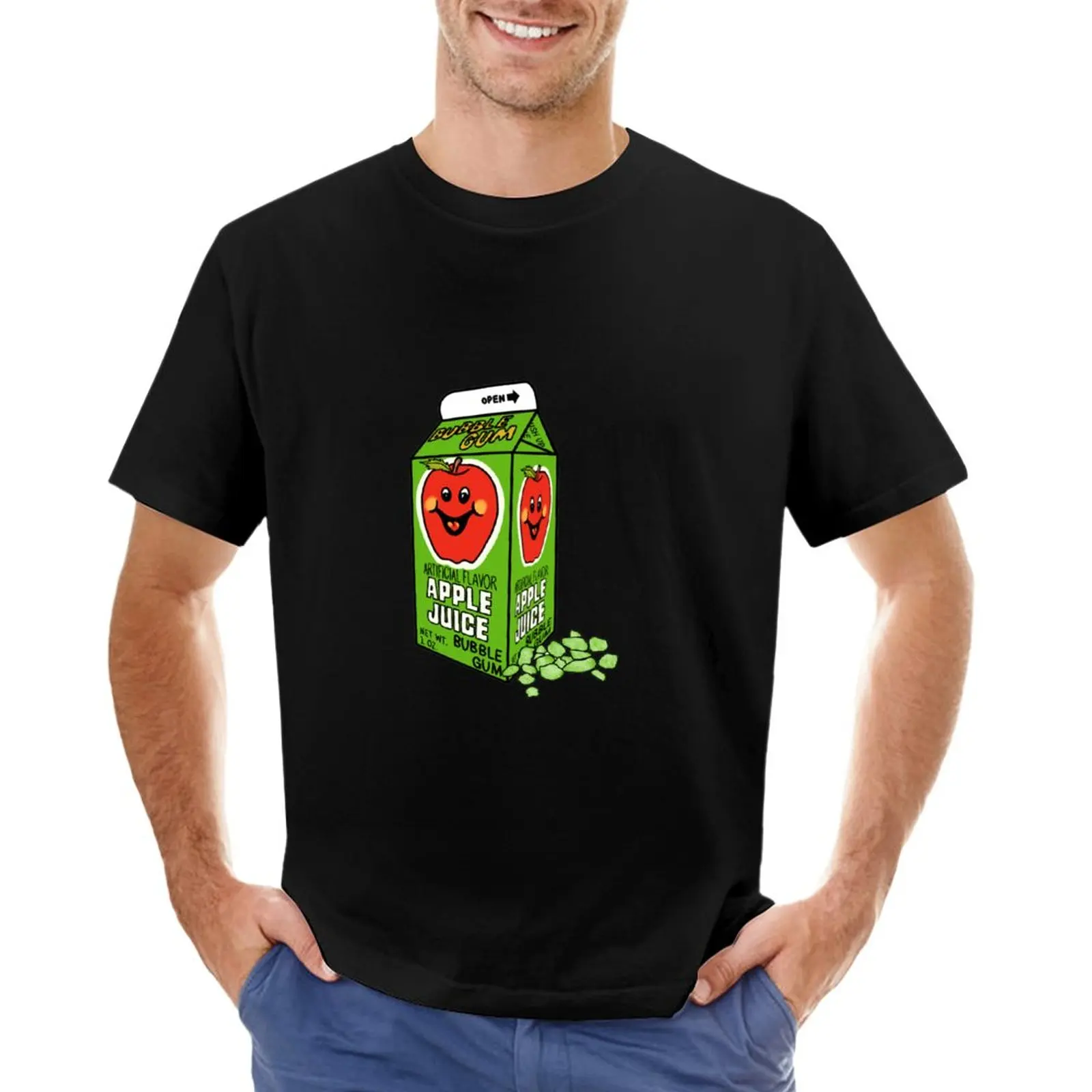 Topps Juice Bar Bubble Gum Apple T-Shirt Sweat Shirt T-Shirt Da Uomo In Cotone