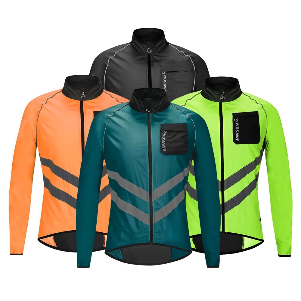 Cycling Men's Windbreaker Waterproof Light Weight Safety Cycling Jacket Raincoat Mountain Bike Clothing Cycling Jacket Cycling Clothes