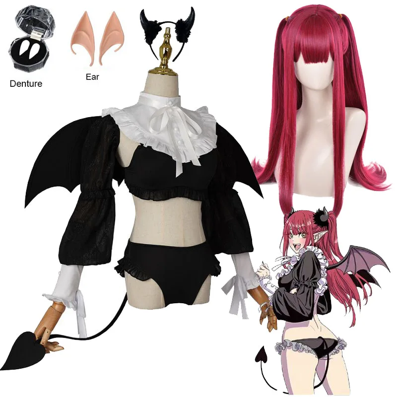 Succubus Clothing Ruby Denim Pencil Dress Black main image 1