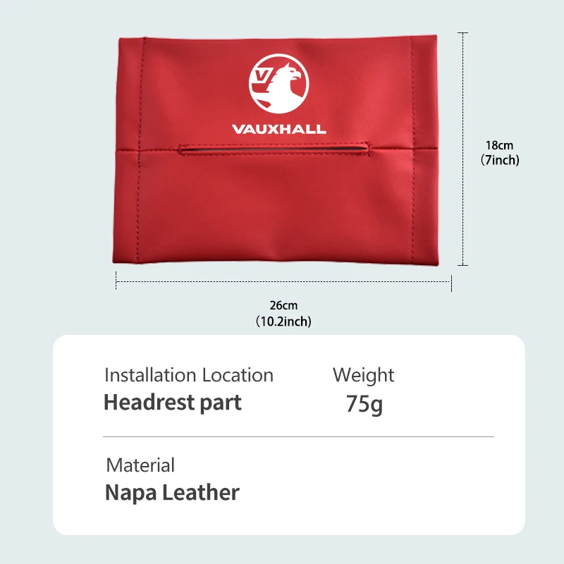 자동차 티슈 박스 시트백 종이 가방 인테리어 장식 용품 (Vauxhall VXR 아스트라 모카 티그라 코르사 그랜드랜드 D 아스트라 G J H 용)