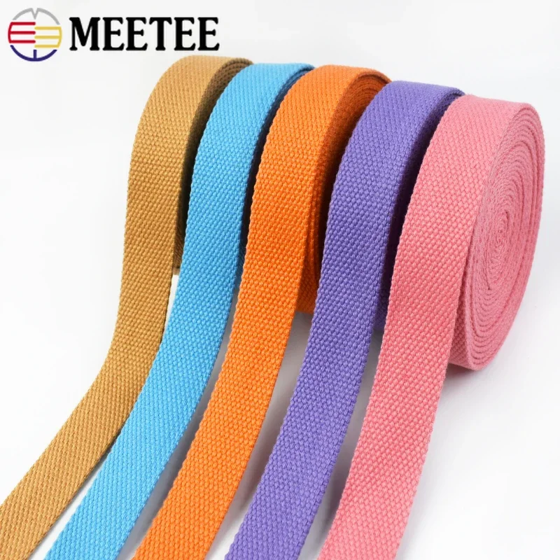 Canvas Ribbon Belt Webbing Ribbon Canvas Webbing Belt 8Meters 25mm Width Thick 2mm Cotton Ribbon Canvas Webbing Tape for Bags Strap Belt Sewing Clothing DIY Craft Accessories