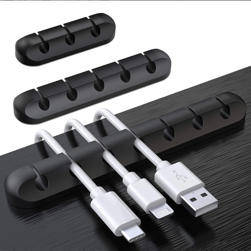 3/5/7 หลุมสายไฟOrganizerการจัดการสายไฟผูกสายUSB Winder Managementเมาส์หูฟังสําหรับโต๊ะHomeและOffice 1