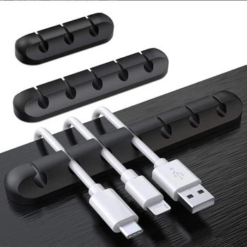 3/5/7 หลุมสายไฟOrganizerการจัดการสายไฟผูกสายUSB Winder Managementเมาส์หูฟังสําหรับโต๊ะHomeและOffice 1