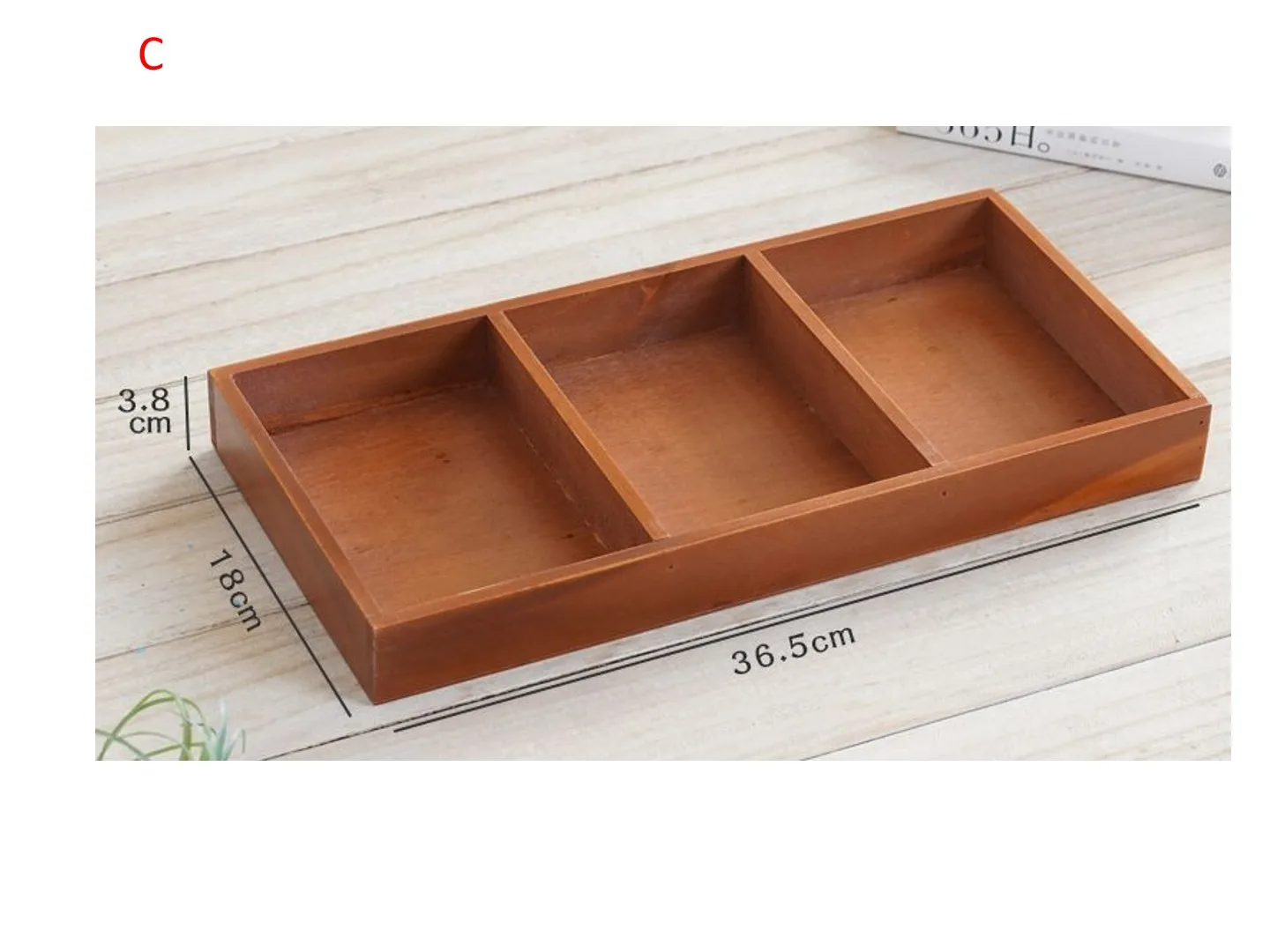 Wooden Desktop Organizer and Sorting Tray Cosmetic Storage Wooden Box Multi-Compartment Display Case for Jewelry