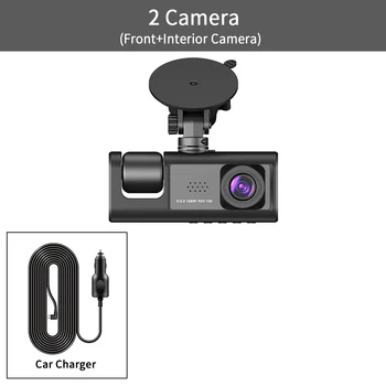 자동차 카메라 비디오 레코더 대시 캠 DVR 블랙박스, 듀얼 렌즈 DVR, 후면보기 카메라, 24 시간 주차 모니터, 3 채널